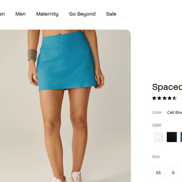 💙 BEYOND YOGA Spacedye Movement Skirt Cali Blue - Bright Summer Skirt! Medium - Picture 6 of 14